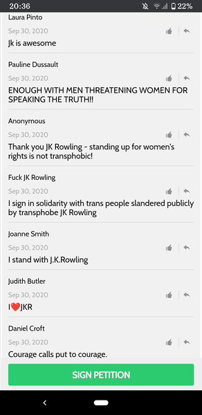 In solidarity with JK Rowling