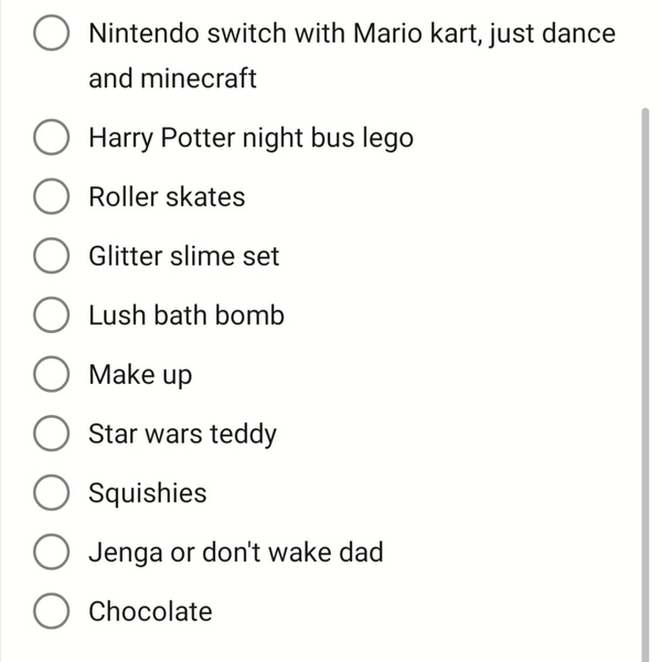 Ideas for a 9 year old girl