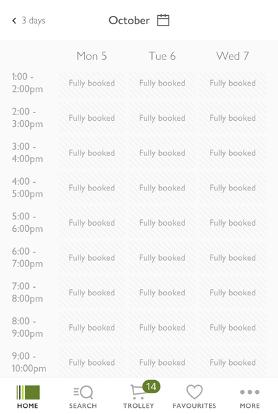 Oh fgs, what’s going on with online delivery slots??