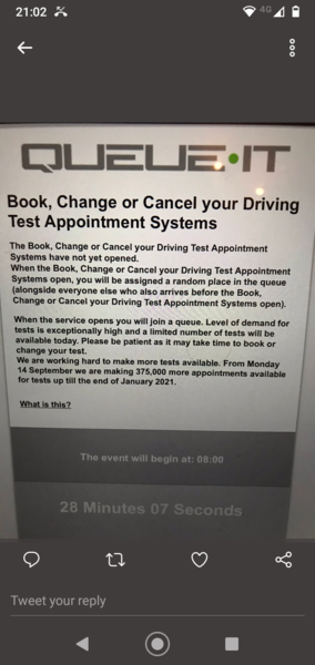 Booking a driving test
