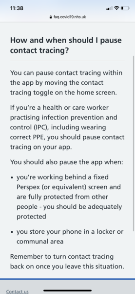 How does App work when you care for Covid patients?