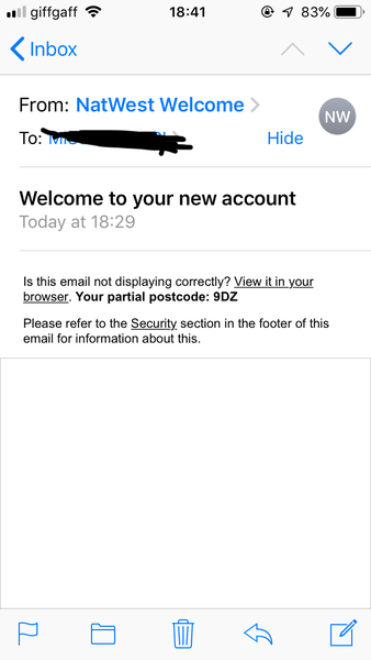 Potentially dodgy email from NatWest