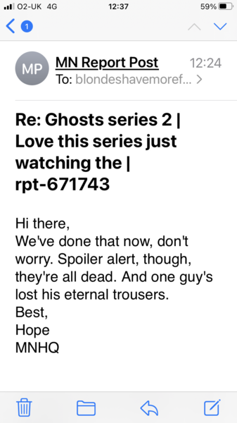 Ghosts series 2 (no spoilers please)
