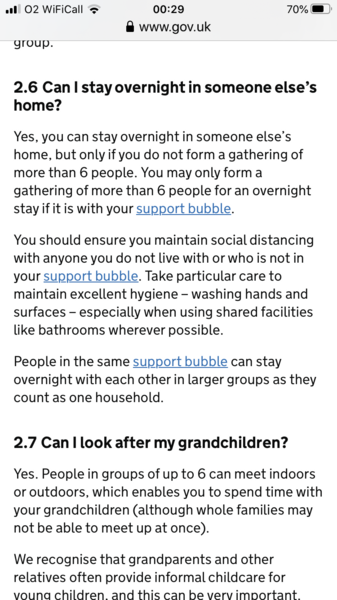 Are we allowed 7 people in our house in different rooms?