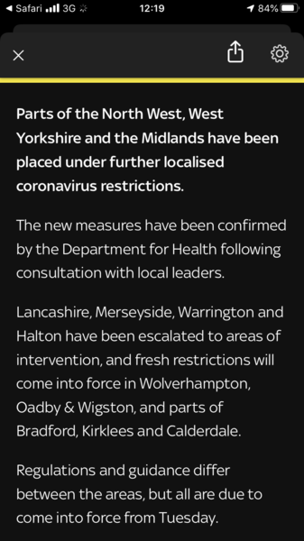 Warrington. Unofficial Lockdown Request.