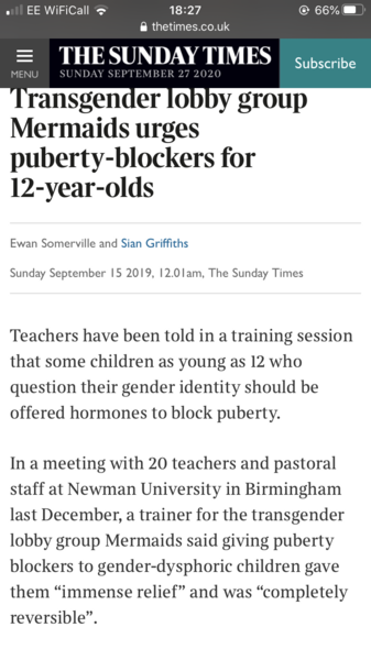 Times article Stop forcing stereotypes onto girls