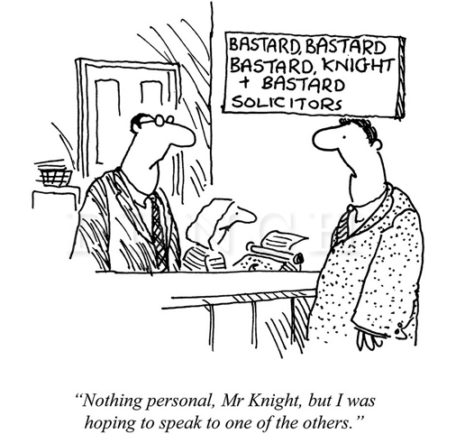 To insist legal stuff go through solicitor only?