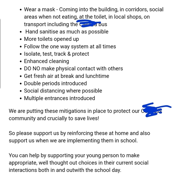 What are your school’s Covid precautions?