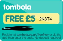 Tombola free £5 codes