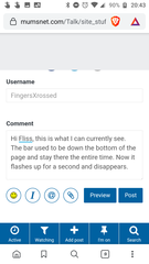 Bar showing options for seeing what posts you created/are following etc has gone.