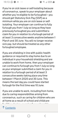 Furlough/Sick Leave vs Holidays