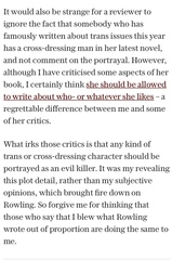 Telegraph article defends JKR