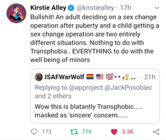 Kirstie Alley speaks out against medically transitioning children
