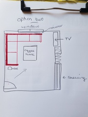 Help with corner sofa placement in room