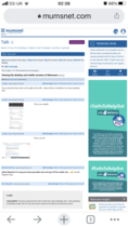 Viewing the desktop and mobile versions of Mumsnet