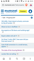 Bar showing options for seeing what posts you created/are following etc has gone.