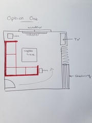 Help with corner sofa placement in room