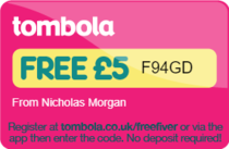 Tombola free £5 code