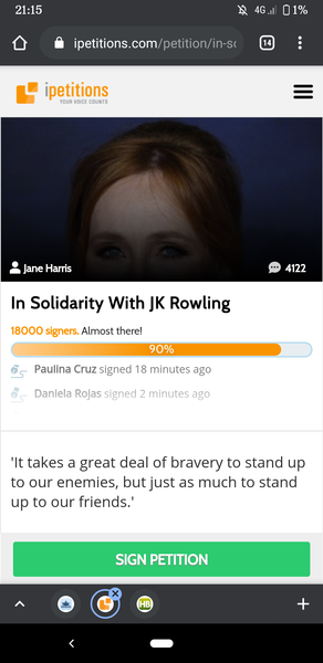 In solidarity with JK Rowling