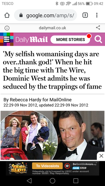 Blinking Dominic West at it now.