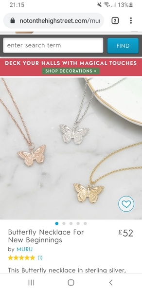 Butterfly necklace