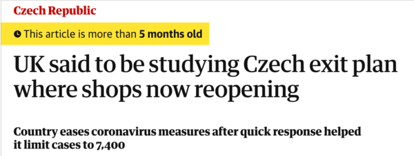Czech Republic - this is what happens when Covid isn't taken seriously