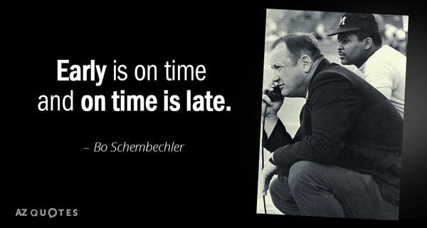 To think being early is as rude as being late