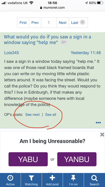 What would you do if you saw a sign in a window saying "help me"