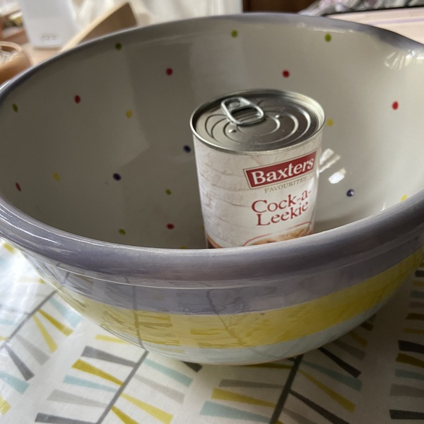 If you're having a can of soup...