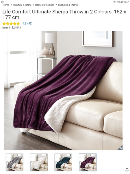 To ask you to recommend me a large, thick, warm blanket?