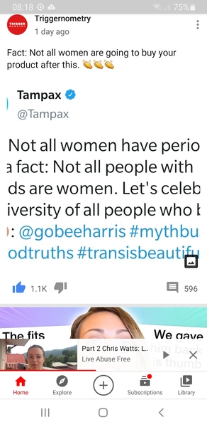 Tampax getting ratioed