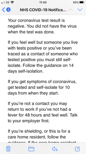 Question on self-isolation