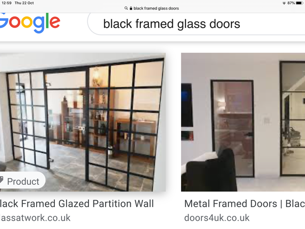 Does anyone have door dividing an open plan living room/diner/kitchen