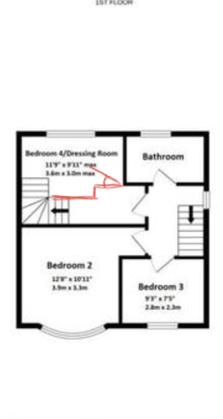 Staircase within bedroom