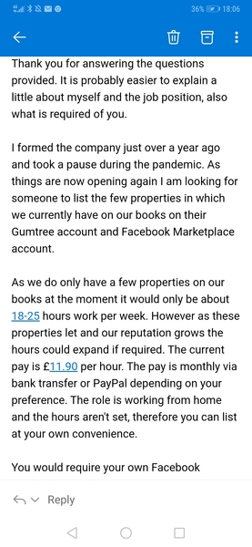 Job advertised. Not sure if it's a scam or legit?