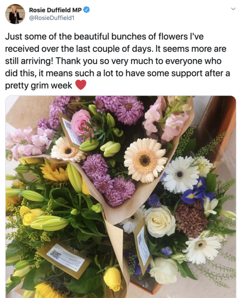 Operation 'Send Flowers to Rosie Duffield'