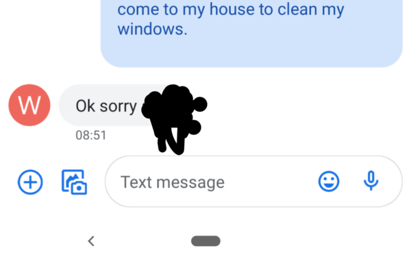 Marvellous. The new window cleaner is... odd.