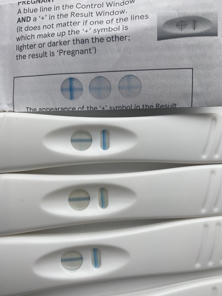 Line eyes please - 3 tests same pee no answers