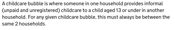 Would this count as a childcare bubble?