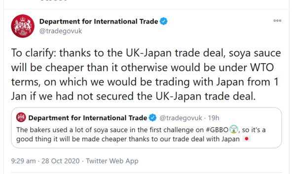 to think this spin on Soy sauce post Brexit is impressive