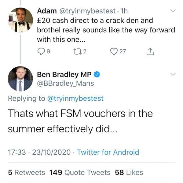 To want everyone to know the names of the MPs who voted against feeding hungry children?