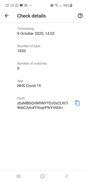 Does your phone covid app send you a weekly notification of how many times it scans?