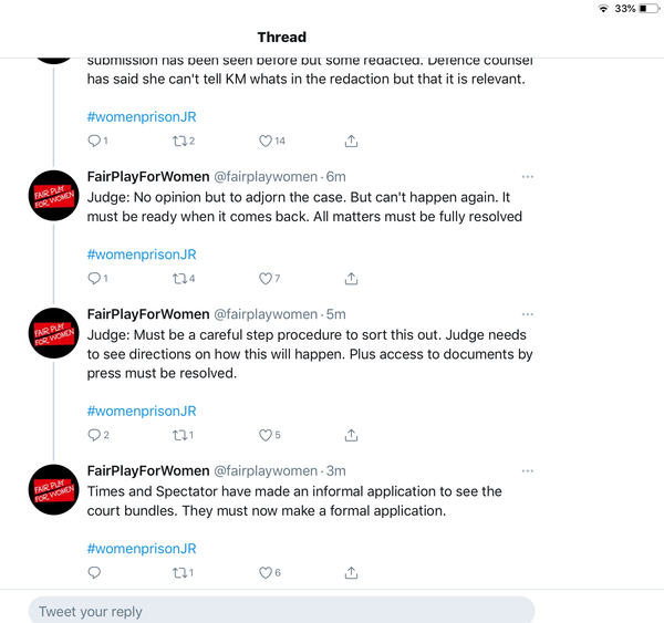 Judicial review for woman prisoner alleging sexual assault by trans rapist in prison