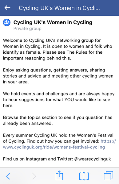 Women’s cycling questionnaire