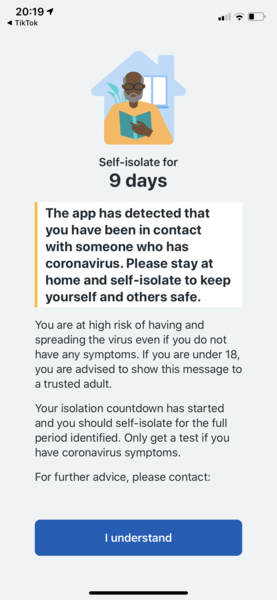 Notification from Test and Trace - what on earth?!