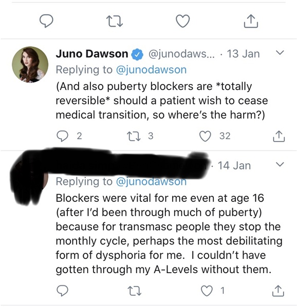 Are there people who are still arguing puberty blockers are reversible and there's nothing wrong with taking teens down the hormonal route?