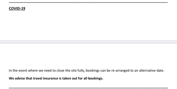 Cancelled booking-no refund offered