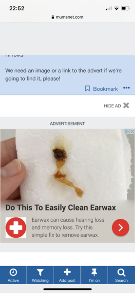 What is with the earwax advert?!