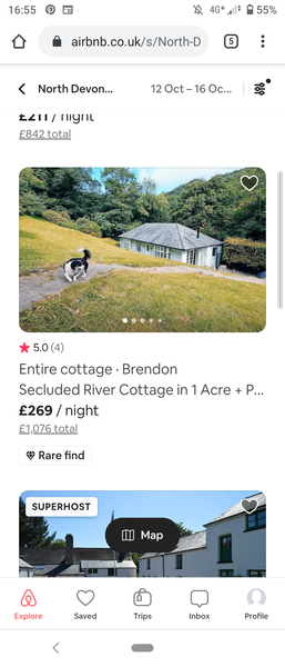 To offer chocolates if you can find me a self catering trip for Monday?