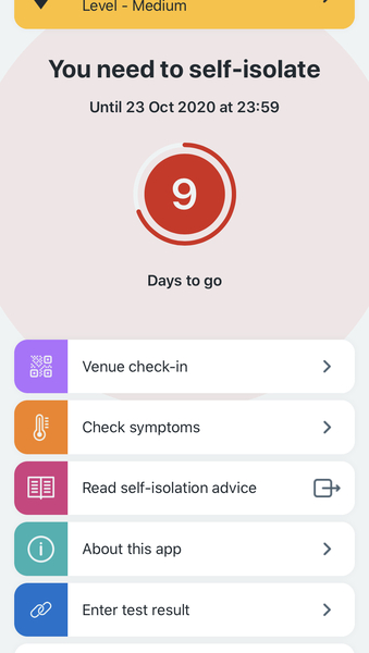Covid app notifications